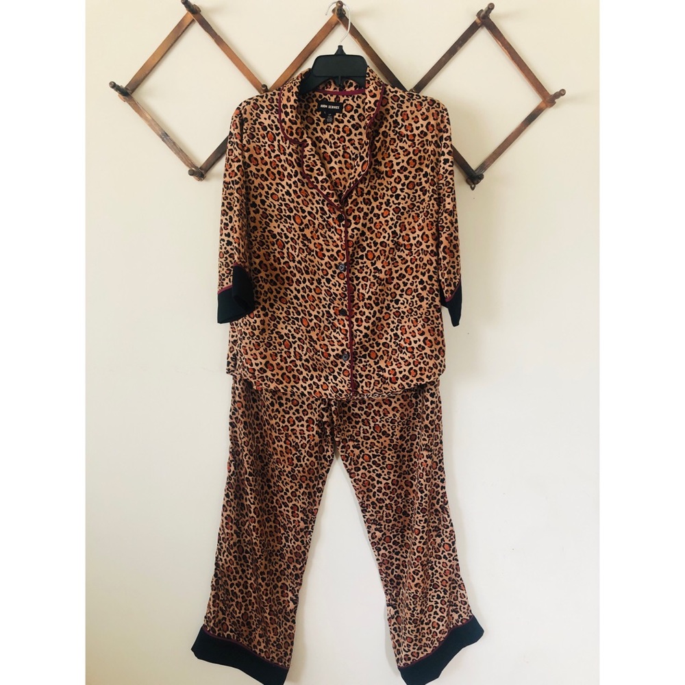 SOLD Room Service Leopard Pyjama Set
